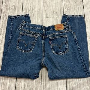 Levi’s 550 Vintage Relaxed Fit Tapered Leg Denim Women’s Jeans Size 14 Petite